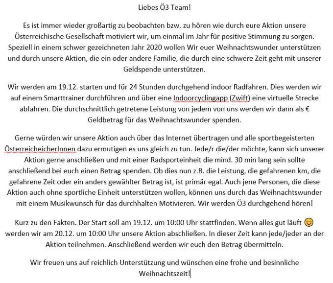 Radl'n fürs Weihnachtswunder