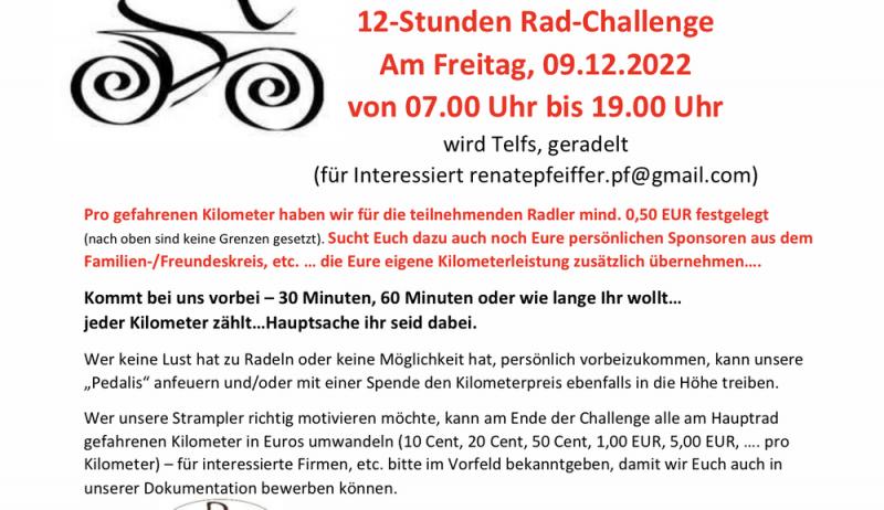 Radel für den guten Zweck - 12-Stunden Rad-Challenge