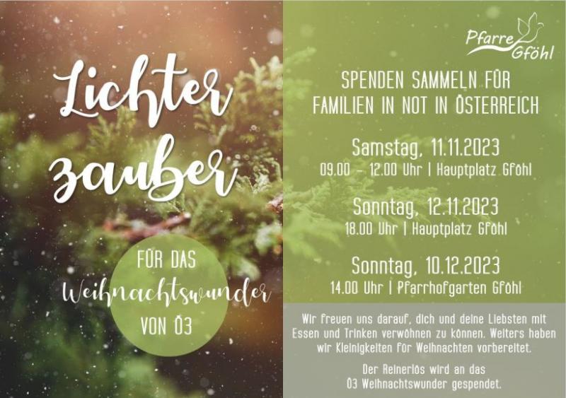 Lichterzauber für das OE3 Weihnachtswunder