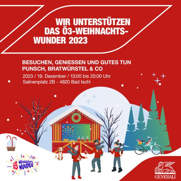 Generali schenkt Punsch und Bratwürstel für das Weihnachtswunder aus
