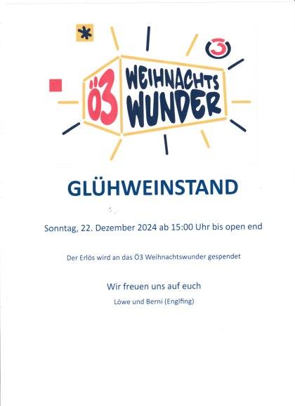 Glühwein fürs ö3 Weihnachtswunder