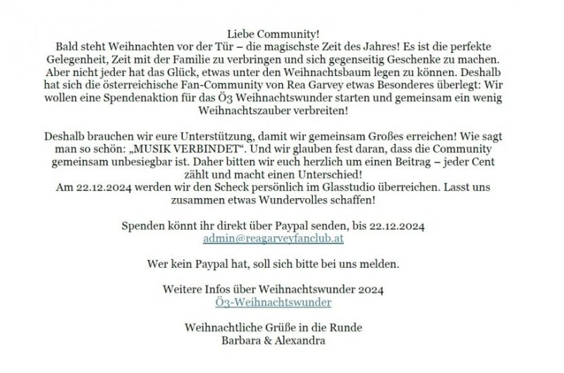 Spenden fürs Ö3 Weihnachtswunder