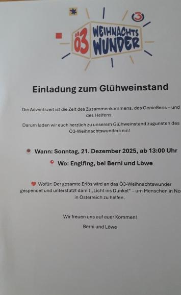 Glühweinstand fürs Ö3 Weihnachtswunder